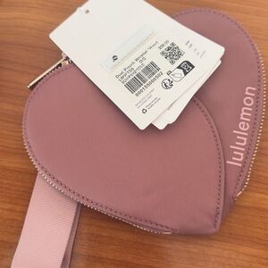 lululemon athletica Dual Pink Heart Wristlet